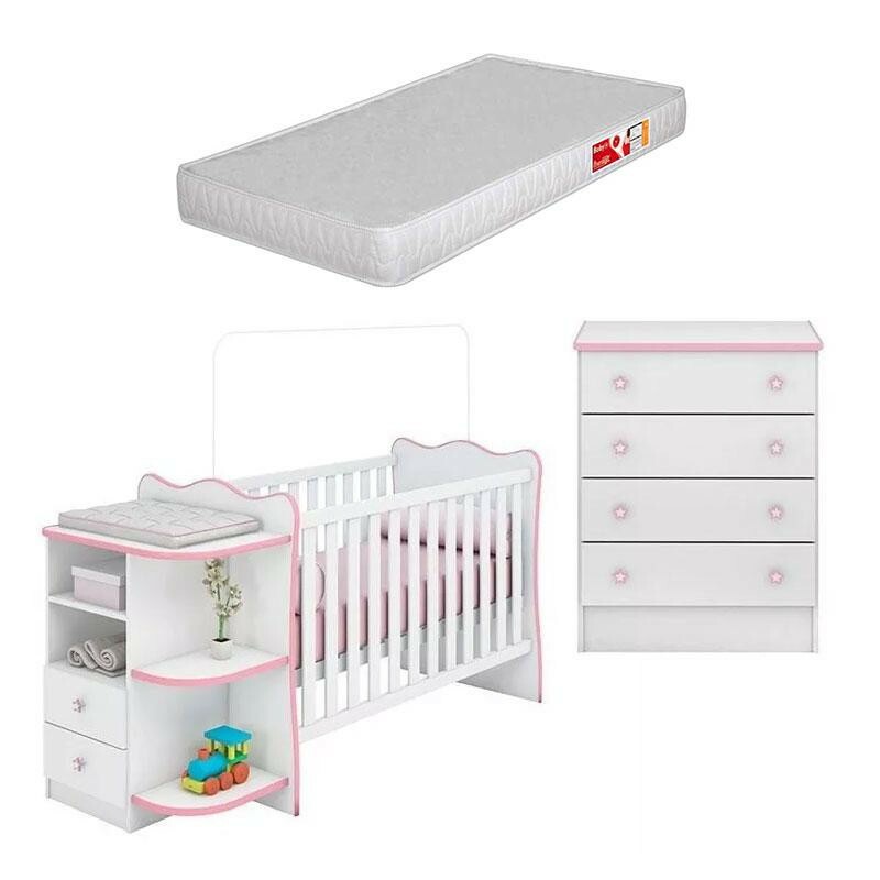 Berço infantil com comoda Clearance