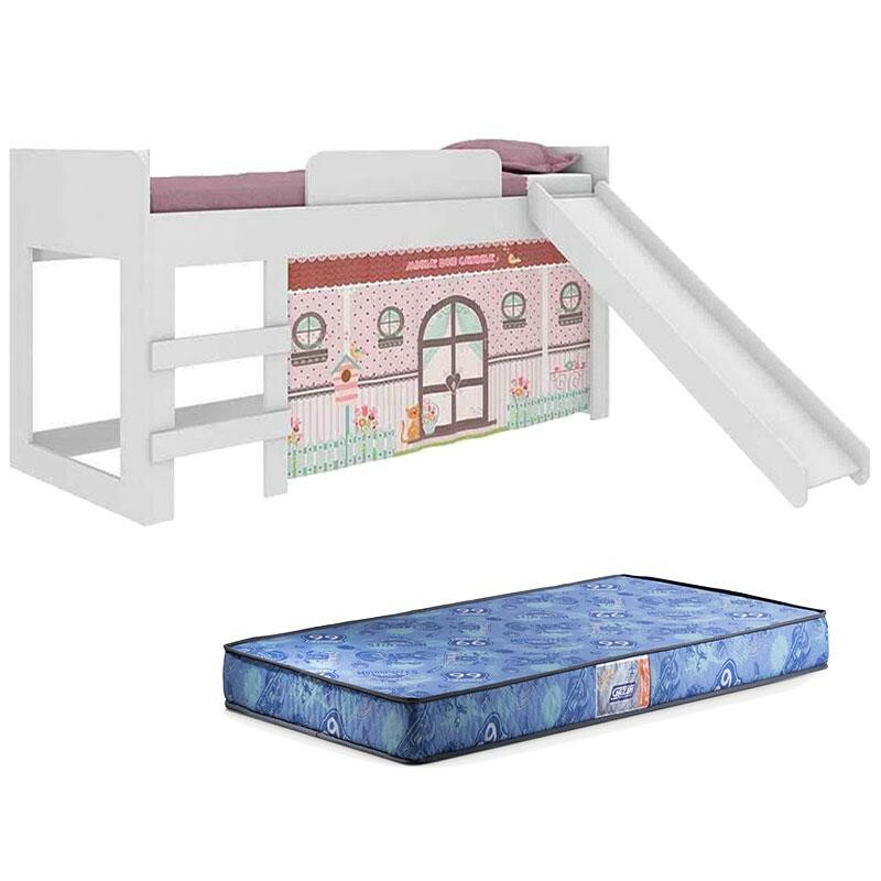 Cama Infantil Joy com Escorregador Doce Casinha 21A e Colchão Gazin – Pura  Magia