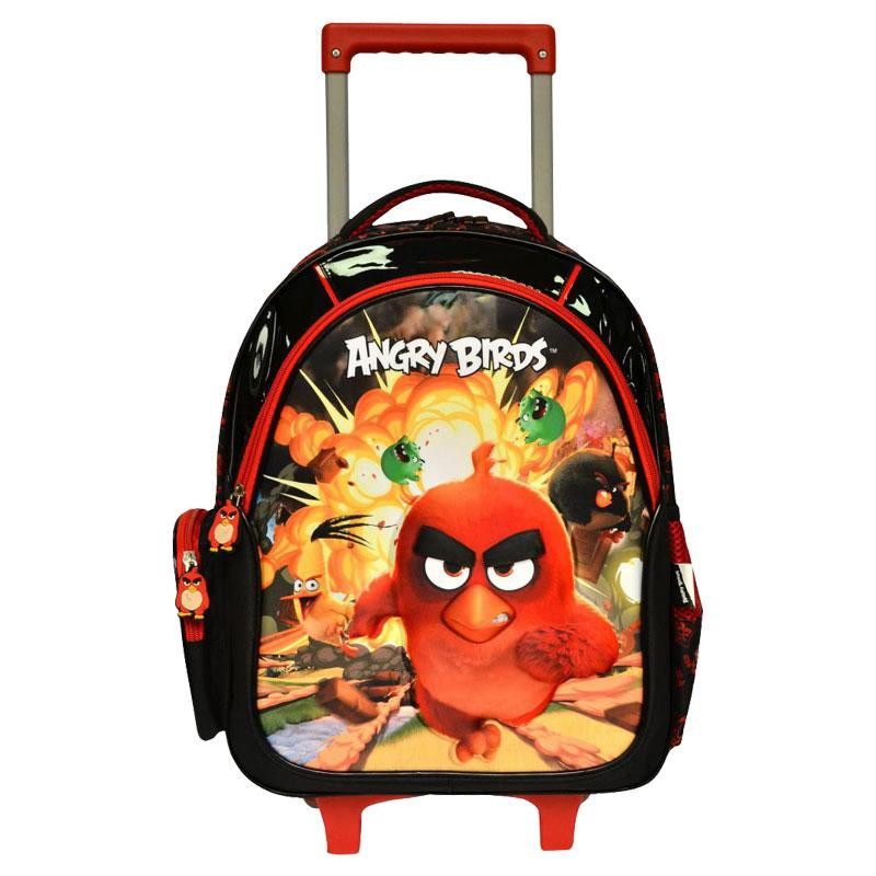 Mochila Escolar com Rodinhas Angry Birds ABC800501 Santino