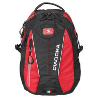 Mochila Escolar Diadora Preto Vermelho DI9013 Nytron