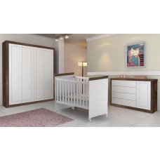 Jogo De Quarto Matic Tutto Teka 4 Portas com Berço Vitta