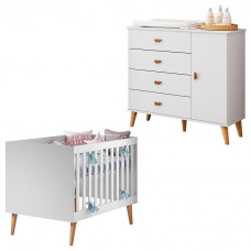 Berço-Americano-Ludmila-com-Cômoda-Infantil-Duda-Branco-Bétu