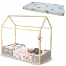 Cama-Montessoriana-Liv-Cinza-Natural-com-colchao-Matic