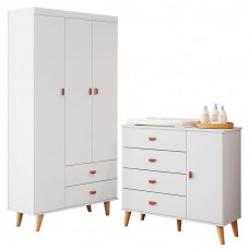 Comoda-infantil-com-Guarda-Roupa-Duda-Branco-Betula-Carolina