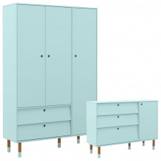 Comoda-infantil-e-guarda-roupa-3-portas-menta-eco-wood-matic