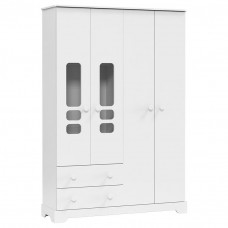 Guarda Roupa Infantil Smart 4 Portas Branco Brilho - Matic