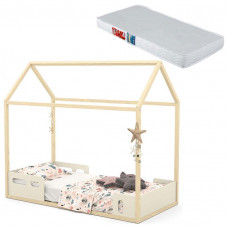 Mini-Cama-Montessoriana-Liv-Off-White-Natural-com-Colchao-Ma