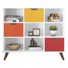 Nicho-Organizador-1478-Retro-Branco-com-3-gavetas-colors-Qmo