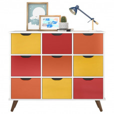 Nicho-Organizador-1478-Retro-Branco-com-9-gavetas-colors-Qmo