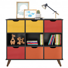 Nicho-Organizador-1478-retro-Preto-com-6-gavetas-colors-Qmov