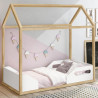Ambientada Mini Cama Montessoriana Zoe Branco Acetinado Pinu