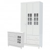 Cômoda-Infantil-e-Guarda-Roupa-3-Portas-Mariah-Branco-Brilho