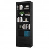 Estante-para-Livros-2-Gavetas-3420-preto-Qmovi