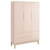 Guarda Roupa 3 Portas Classic Rosa