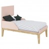 Mini Cama Berço Americano Classic Rosa com Pés Madeira Natur