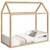 Mini Cama Montessoriana Zoe Branco Acetinado Pinus Natural –