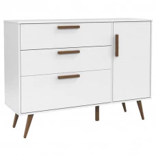 Cômoda Infantil 1 Porta Retrô Branco Acetinado Eco Wood – Ma