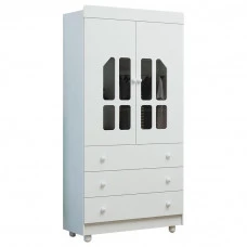 Guarda Roupa Infantil Katatau 2 Portas Branco Brilho