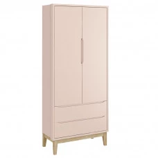 Guarda Roupa Infantil New Classic 2 Portas Rosa com Pés Made