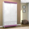 4Guarda Roupa Solteiro Popy 18425 Branco Flex