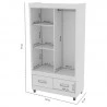 5Guarda Roupa Solteiro Popy 18425 Branco Flex