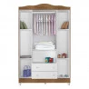  Guarda Roupa Ariel Interna 4 Portas Branco Acetinado Amadei