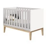 Berço Americano Classic Branco com Pés Madeira Natural – Rel