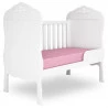 Berço Americano Mini Realeza Branco Acetinado Canaã