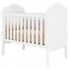 Berço Americano Mini Realeza Branco Acetinado formato cama C