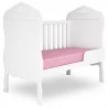 Berço Americano Realeza Branco Acetinado Canaã Mini Cama