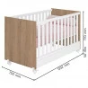 Berço-Mini-Cama-100-Doce-Sonho-Carvalho-Rústico-TOQ-Branco-M