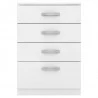 Cômoda Astral 4 Gavetas Branco Brilho - Demóbile 