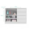 Comoda Blenda Branco acetinado aberta