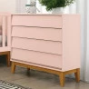 Cômoda-Gaveteiro-Noah-Rosa-com-Pés-Amadeirado-Reller-ambient