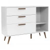 Cômoda Infantil 1 Porta Retrô Branco Acetinado Eco Wood – Ma