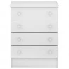 Cômoda Infantil Doce Sonho Branco Brilho Qmovi