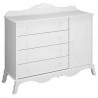 Cômoda Infantil Realeza 1 Porta Branco Acetinado Matic
