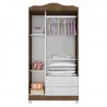 Guarda Roupa Ariel Interna 3 Portas Branco Acetinado Amadeir