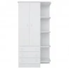 Guarda Roupa Infantil Doce Sonho com Cantoneira Branco Qmovi