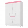 Guarda Roupa Infantil Ecom 2 Branco/Rosa - Demóbile