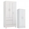 Guarda Roupa Infantil Wind e Armário Multiuso Viena Branco B