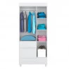 Interna Guarda Roupa Infantil Wind Branco Brilho