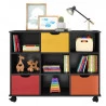 Nicho-Organizador-1478-Preto-com-3-gavetas-colors-Qmovi