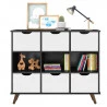 Nicho-Organizador-1478-retro-Preto-com-6-gavetas-brancas-Qmo