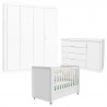 Quarto de Bebê 4 Portas Tutto New Branco Acetinado - Matic