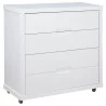 Quarto de Bebê Tutto New com Cômoda Gaveteiro Branco Acetina